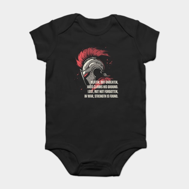 Poetic Ares - Beaten but Unbeaten - Greek Mythology & Epic Baby Bodysuit by TuncGK